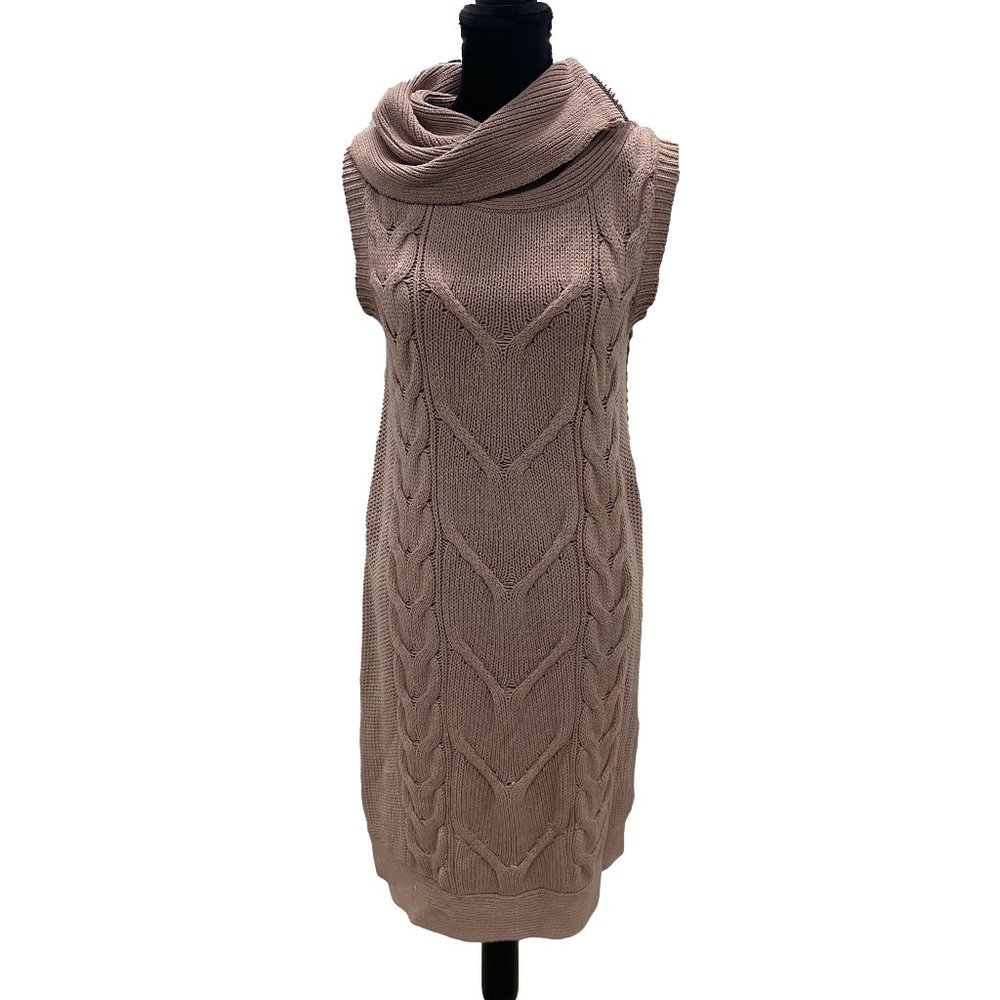 BCBG Sweater Dress with Adjustable Collar